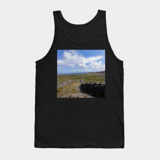 The Irish stone village (stone wall, wall, stone, stones, stone walls, stone wall design, stone wall background) Tank Top